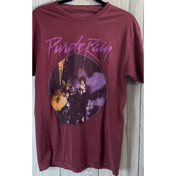 Urban Outfitters Prince Purple Rain Short Sleeve Tee pink Distressed Sm/Med - Picture 1 of 8
